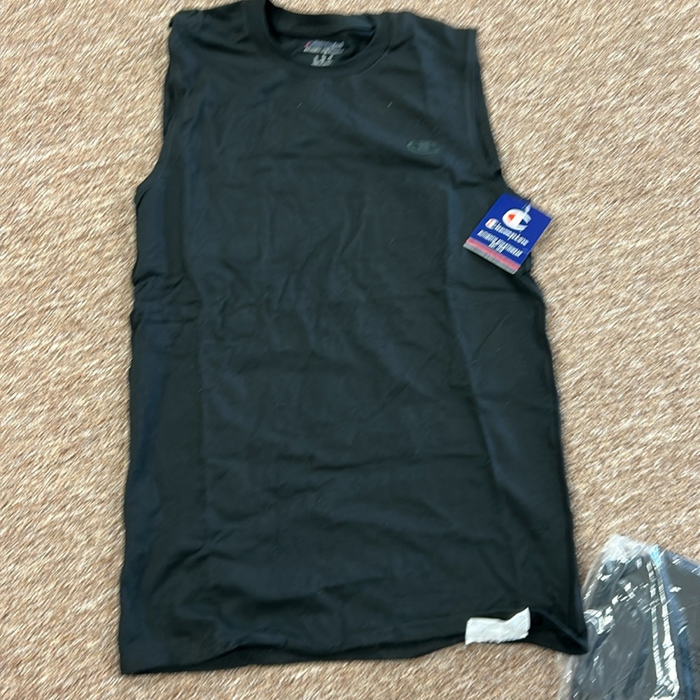 Champion Black Sleeveless Jersey Shirt